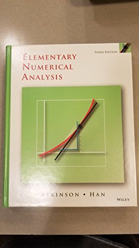 Beispielbild fr Elementary Numerical Analysis zum Verkauf von A Team Books