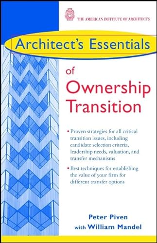 Architect's Essentials of Ownership Transition (9780471434818) by Piven, Peter
