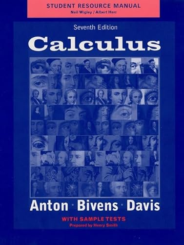 Stock image for Student Resource Manual to Accompany Calculus, 7e with Sample Tests for sale by ThriftBooks-Atlanta