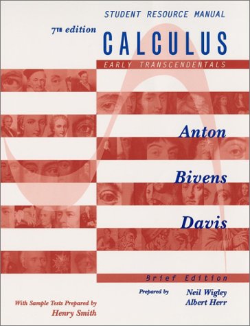 Imagen de archivo de Calculus : Early Transcendentals: Student Resource Manual a la venta por Better World Books