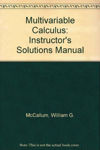 9780471441830: Multivariable Calculus: Instructor's Solutions Manual