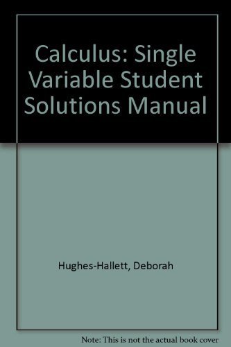 Beispielbild fr Student Solutions Manual to Accompany Calculus Single Variable, 3e zum Verkauf von ThriftBooks-Dallas