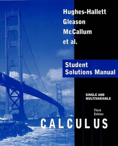 Stock image for Student Solutions Manual to accompany Calculus Si ngle and Multivariable, 3e for sale by Irish Booksellers