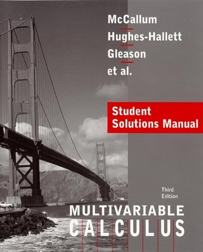 Imagen de archivo de Calculus, Multivariable, Student Solutions Manual a la venta por dsmbooks