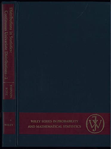 Continuous Univariate Distributions-2 (Wiley Series in Probability & Mathematical Statistics) (9780471446279) by Norman L. Johnson; Samuel Kotz