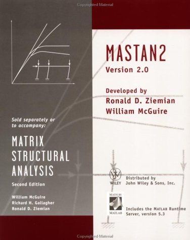 Beispielbild fr Matrix Structural Analysis, MATSTAN 2 Version 2.0 zum Verkauf von HPB-Red
