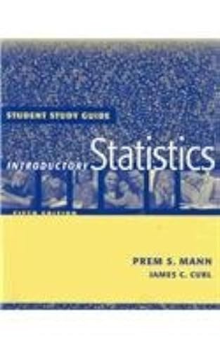 Imagen de archivo de Student Study Guide to accompany Introductory Statistics a la venta por HPB-Red