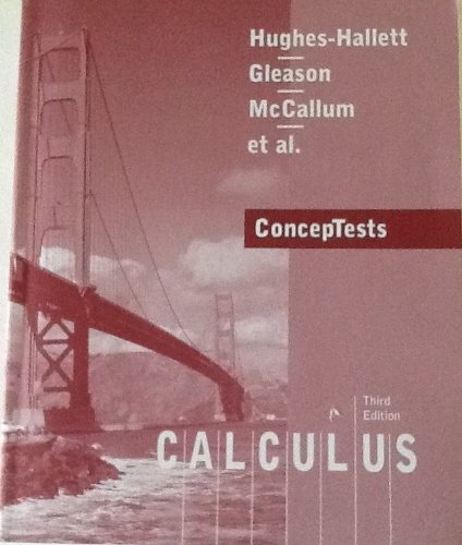 Stock image for Calculus: Conceptests ; 9780471448730 ; 0471448737 for sale by APlus Textbooks