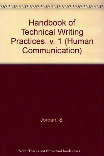Beispielbild fr Handbook of Technical Writing Practices (Wiley Series on Human Communication) zum Verkauf von Ammareal