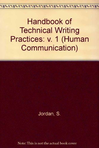 Stock image for Handbook of Technical Writing Practices (Wiley Series on Human Communication) for sale by HPB-Red