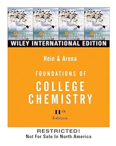 (ISE)FOUNDATIONS OF COLLEGE CHEMISTRY 11TH EDITION