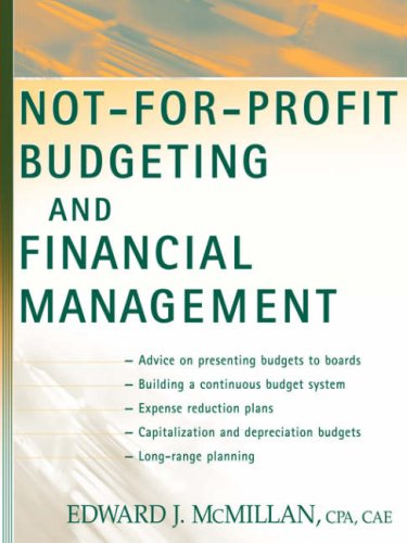 Imagen de archivo de Not-for-Profit Budgeting and Financial Management a la venta por Better World Books