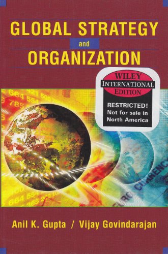 Imagen de archivo de WIE Global Strategy and the Organization a la venta por Better World Books Ltd