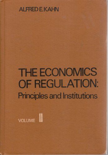 Beispielbild fr Economics Of Regulation, Vol 2: Principles And Institutions zum Verkauf von Blue Awning Books