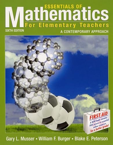 Beispielbild fr Essentials of Mathematics for Elementary Teachers : A Contemporary Approach zum Verkauf von Better World Books