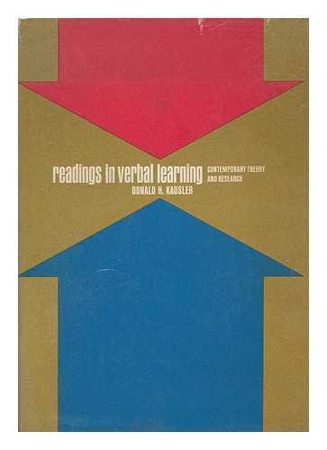 Stock image for Readings in Verbal Learning Kausler, Donald H. for sale by A Squared Books (Don Dewhirst)