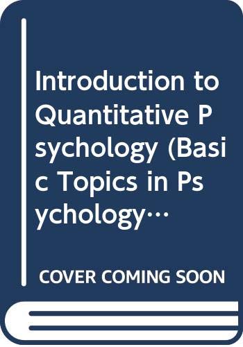 Stock image for An Introduction to Quantitative Psychology for sale by Yosemite Street Books