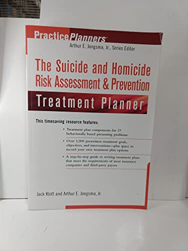 Stock image for The Suicide and Homicide Risk Assessment & Prevention Treatment Planner for sale by Read'em