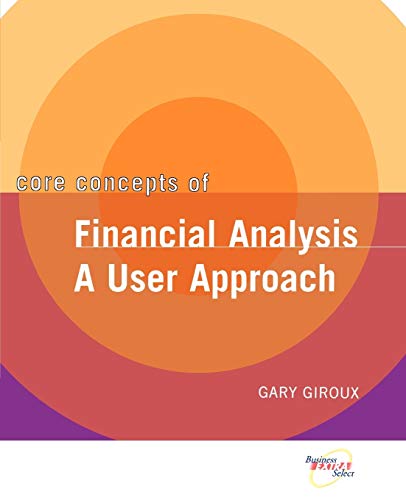 Beispielbild fr Core Concepts of Financial Analysis: A User Approach zum Verkauf von ThriftBooks-Dallas