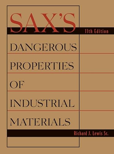 Stock image for Sax's Dangerous Properties of Industrial Materials (3 Volume Set) for sale by SecondSale
