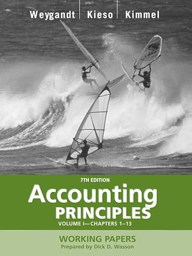 Stock image for Accounting Principles: Working Papers, Volume 1, Chapters 1-13 for sale by ThriftBooks-Atlanta