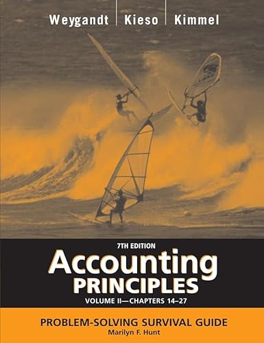 Imagen de archivo de Accounting Principles, with Pepsico Annual Report, Problem Solving Survival Guide, Volume II, Chapters 14-27 a la venta por ThriftBooks-Atlanta