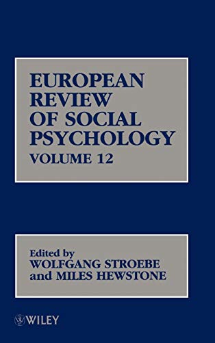 Imagen de archivo de European Review of Social Psychology, Volume 12 a la venta por WorldofBooks