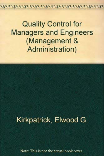 9780471488804: Quality Control for Managers and Engineers