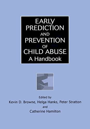 Beispielbild fr Early Prediction and Prevention of Child Abuse: A Handbook zum Verkauf von Ergodebooks