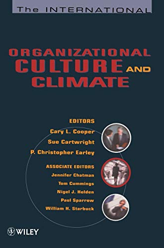9780471491262: The International Handbook of Organizational Culture and Climate