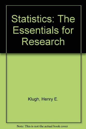 9780471493723: Statistics;: The essentials for research