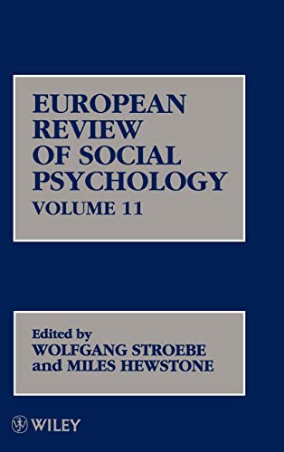 Stock image for European Review of Social Psychology, Volume 11 for sale by WorldofBooks