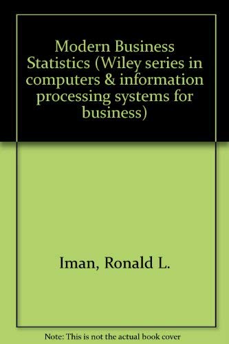 9780471500247: Modern Business Statistics (Wiley Series in Computers and Information Processing Systems for Business)
