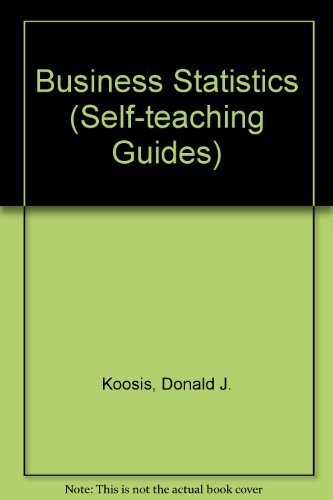 Stock image for Business Statistics (Self-teaching Guides) for sale by Wonder Book