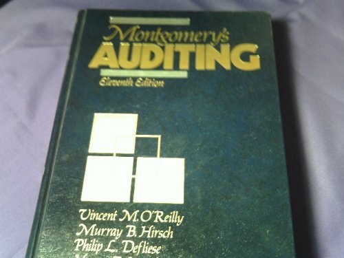 Beispielbild fr Montgomery's Auditing zum Verkauf von ThriftBooks-Dallas