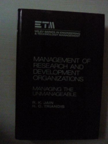 Beispielbild fr Management of Research and Development Organizations: Managing the Unmanageable zum Verkauf von Ammareal