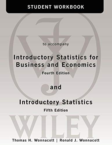 Imagen de archivo de Student Workbook to accompany Introductory Statistics for Business and Economics, 4th Edition a la venta por SecondSale