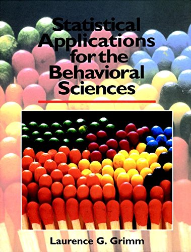 Imagen de archivo de Statistical Applications for the Behavioral Sciences a la venta por BookHolders