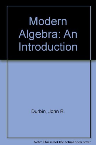 9780471510017: Modern Algebra: An Introduction