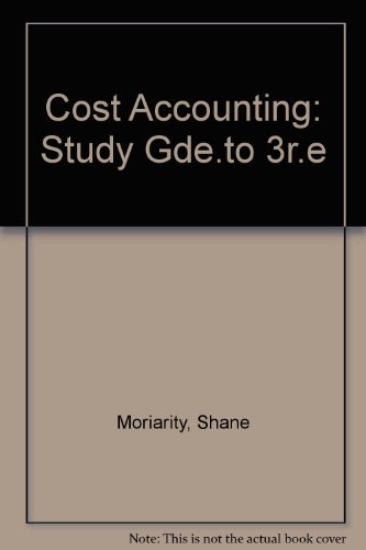 Stock image for Cost Accounting, Study Guide for sale by HPB-Red