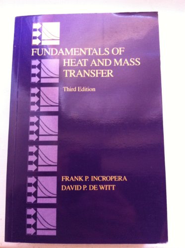Imagen de archivo de Fundamentals of Heat and Mass Transfer a la venta por Recycle Bookstore