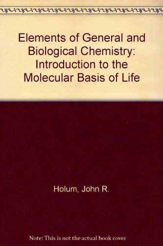 Stock image for Elements of General and Biological Chemistry: Study Guide for sale by HPB-Red