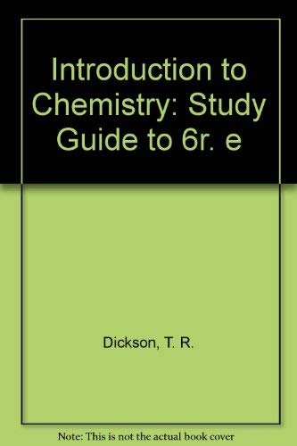 Imagen de archivo de Introduction to Chemistry, Study Guide a la venta por ThriftBooks-Dallas