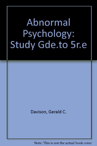 9780471518570: Study Gde.to 5r.e (Abnormal Psychology)