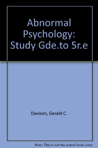 9780471518570: Abnormal Psychology/Study Guide