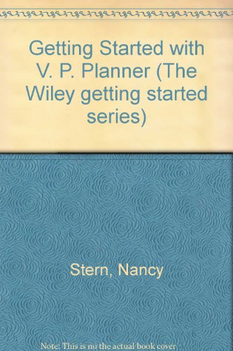 Imagen de archivo de Getting Started with VP-Planner Plus a la venta por Better World Books