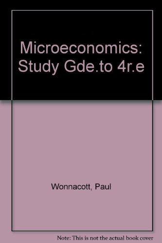 Beispielbild fr Microeconomics, Study Guide zum Verkauf von Wonder Book