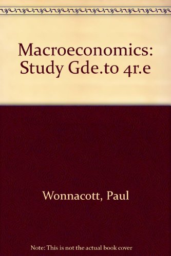 Beispielbild fr Study Guide to Accompany Macroeconomics zum Verkauf von BookHolders