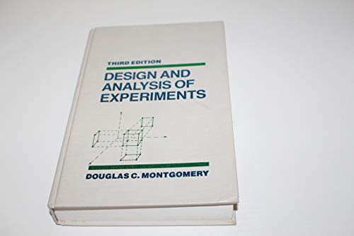 Imagen de archivo de Design and Analysis of Experiments a la venta por BookHolders