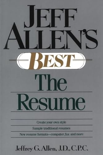 Imagen de archivo de Jeff Allen's Best: The Resume P a la venta por Wonder Book